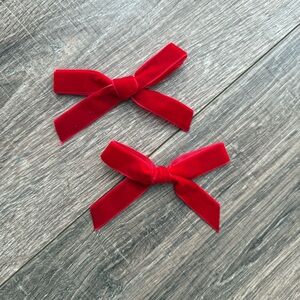 Red Velvet Hair Bows
